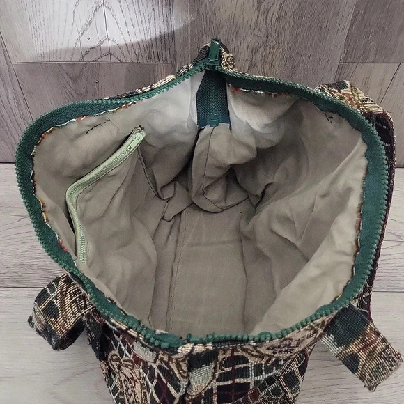 🛍Handmade Tapestry Golf Theme Zippered‎ Tote Shoulder Bag - Picture 4 of 8